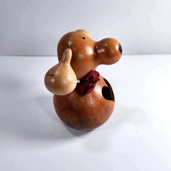 Meadowbrooke Gourd Dog - Heart Cutout Handmade Decor Accent Figurine - Picture 6 of 11